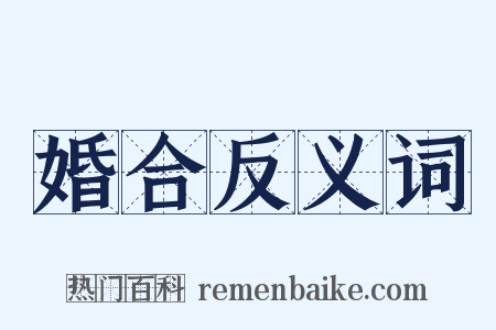 婚合反义词是什么意思的图片